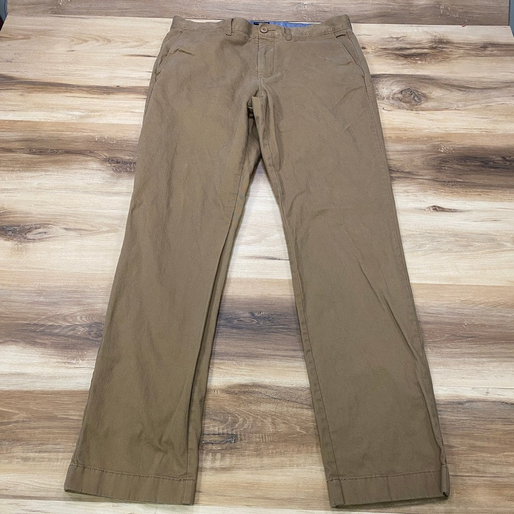 J.Crew 770 Straight Chino Pants 32x32 Mens Khaki Brown Cotton Stretch AR886